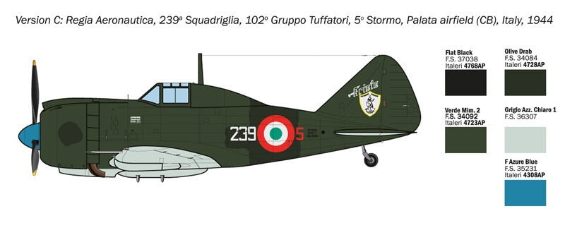 Italeri 1472 Reggiane Re.2002 Ariete 1/72 – imagen 7