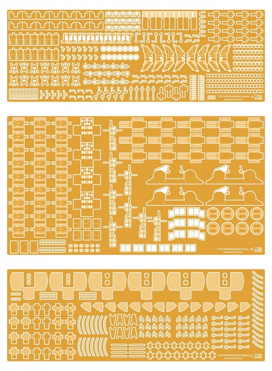 MK1 Design MS-20013 HMS RODNEY ARMAMENT SET 1/200 – immagine 8