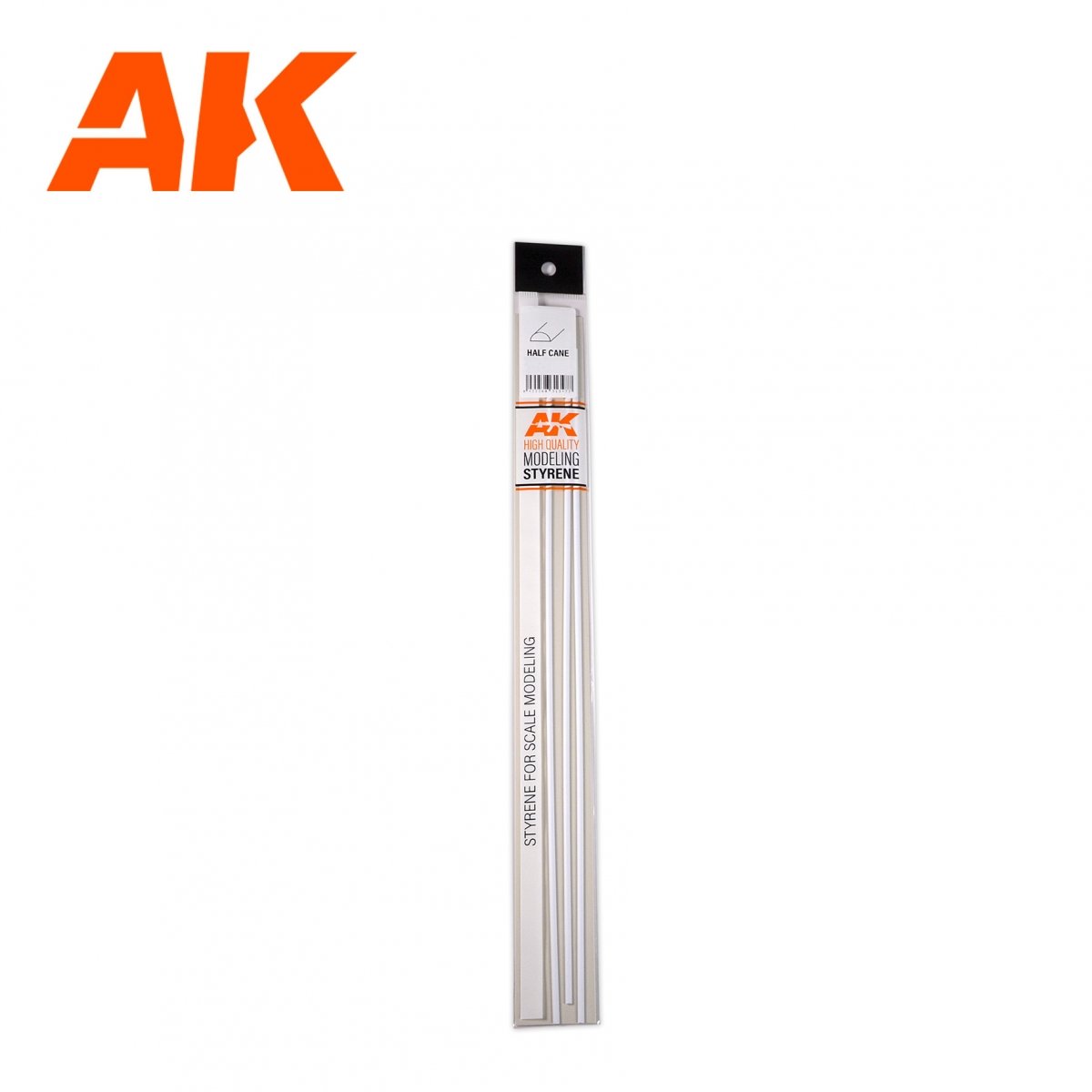 AK Interactive AK6552 HALF CANE 2.00 X 350MM – STYRENE HALF CANE – (4 UNITS) – Bild 3