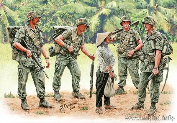 Master Box 3599 US Marines &amp;quot;Patrolling&amp;quot; (Vietnam War series) 1/35 – imagen 2