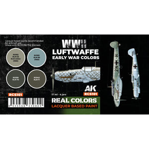 AK Interactive RCS101 WWII Luftwaffe Early War Colors 4x17ml – zdjęcie 2