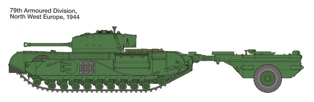 Tamiya 32594 British Tank Churchill Mk. VII Crocodile 1/48 – immagine 9