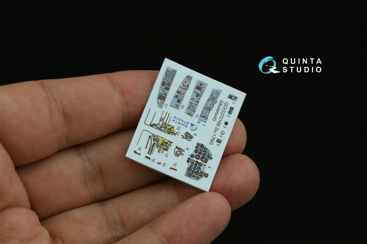 Quinta Studio QDS-72168 Su-17M3 3D-Printed coloured Interior on decal paper (Modelsvit) (small version) 1/72 – imagen 4