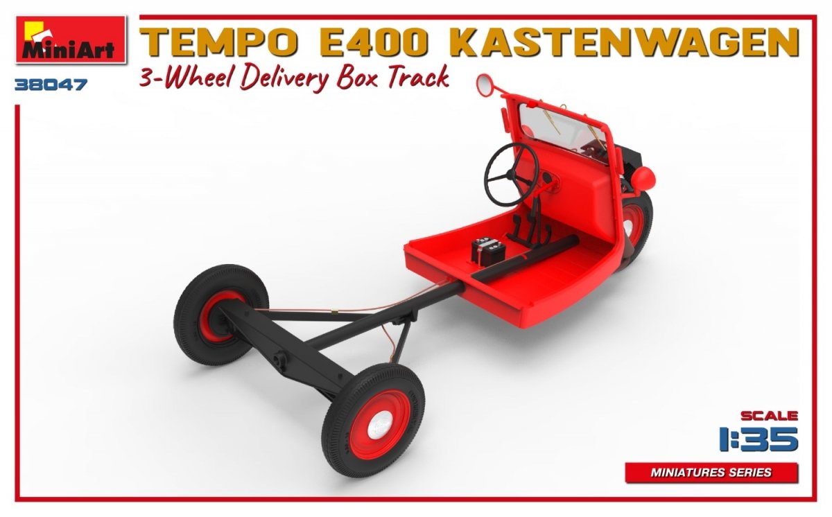 MiniArt 38047 TEMPO E400 KASTENWAGEN CAMION DE LIVRAISON À 3 ROUES SUR VOIE 1/35  – image 10