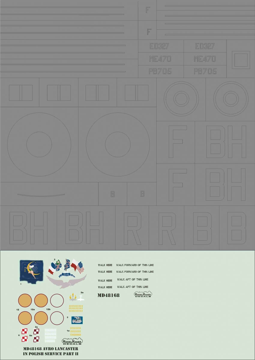 ModelMaker Decals MD48168 Avro Lancaster in Polish service part I 1/48 – immagine 3