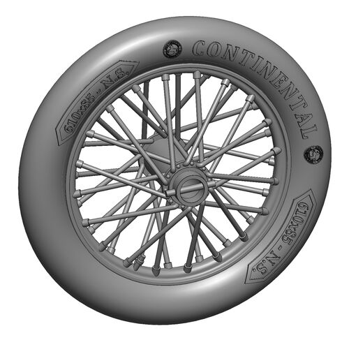 Art Scale Kit A32007 German 610x85 Spoked Wheels - 1 Pair 1/32