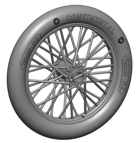 Art Scale Kit A48018 German 760x100 Spoked Wheels - 1 Pair 1/48