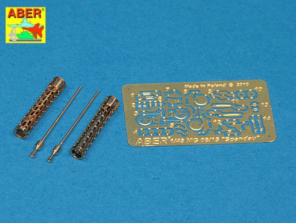 Aber A48 040 Set of two barrels for German 7,9 mm lMG 08/15 Spandau WWI aircraft machine gun 1/48