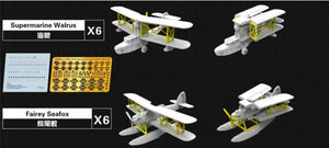 FlyHawk Model FH1130 WW2 Royal Navy Aircraft II Includes 6 Supermarine Walrus &amp;amp; 6 Fairey Seafox 1/700 – imagen 2