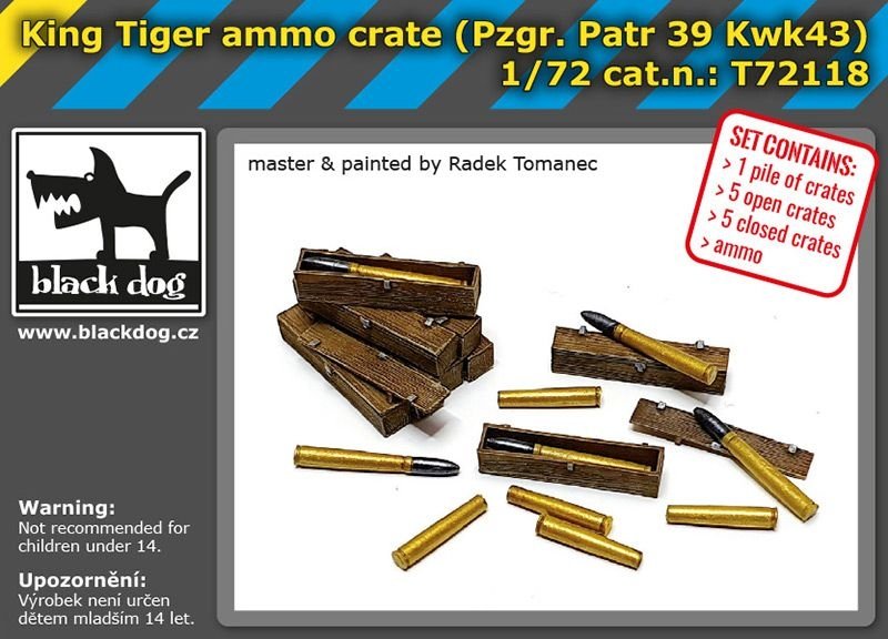 Black Dog T72118 King tiger ammo crate 1/72 – Bild 3