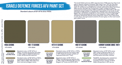 Hataka HTK-BS114 Israeli Defence Forces AFV paint set (6x17ml) – Bild 3