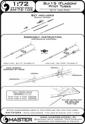 Master AM-72-105 Su-15 (Flagon) - Pilot Tubes 1/72 – imagen 5