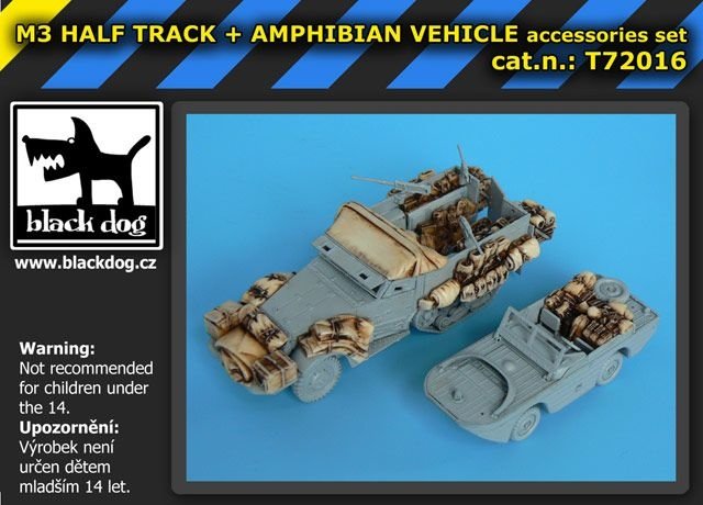 Black Dog T72016 M3 Half Track + véhicule amphibie pour Trumpeter 1/72 – image 2
