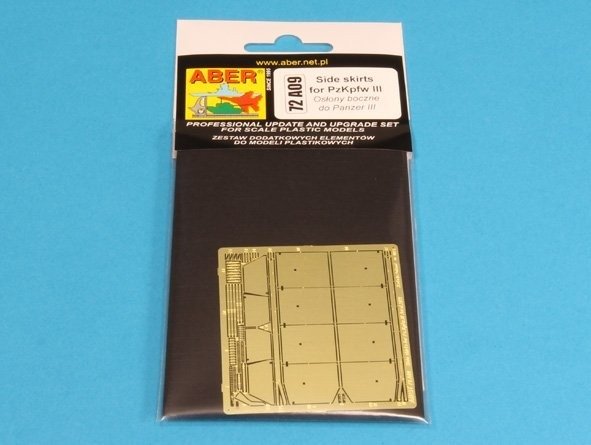 Aber 72A09 Osłony boczne do PzKpfw III / Side skirts for PzKpfw III 1/72 – imagen 6