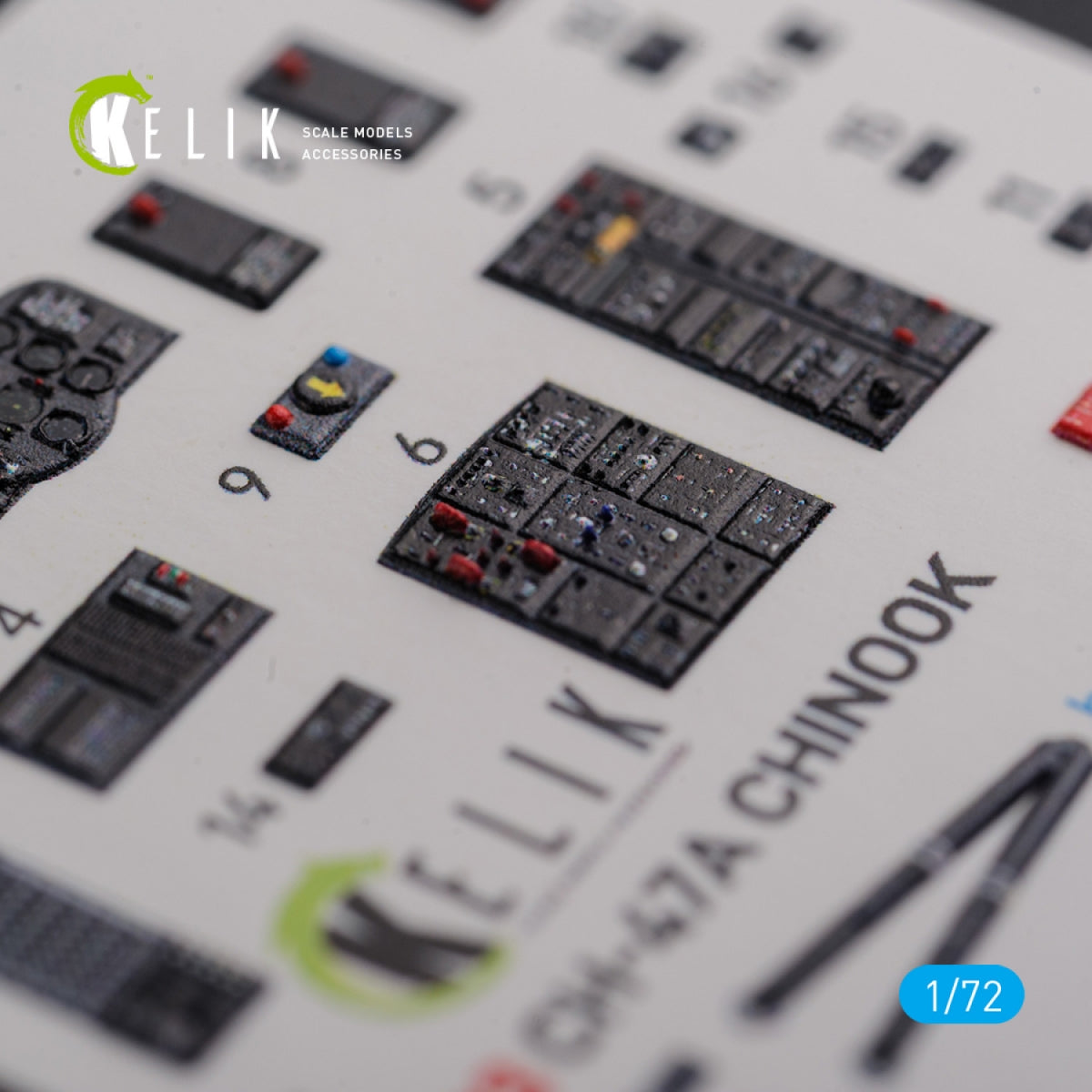 KELIK K72103 CH-47A interior 3D decals for Trumpeter kit 1/72 – Bild 6