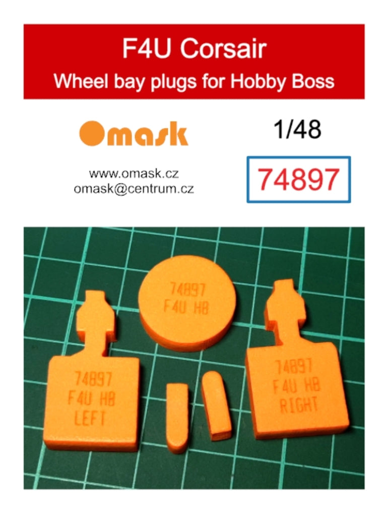Omask 74897 F4U Corsair wheel bay plugs (for Hobby Boss) 1/48