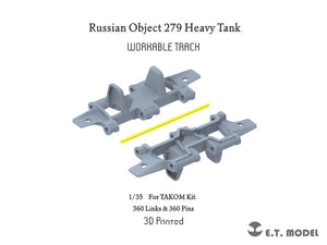 Maquette ET P35-056 Char lourd russe Object 279 Chenilles fonctionnelles (Impression 3D) 1/35