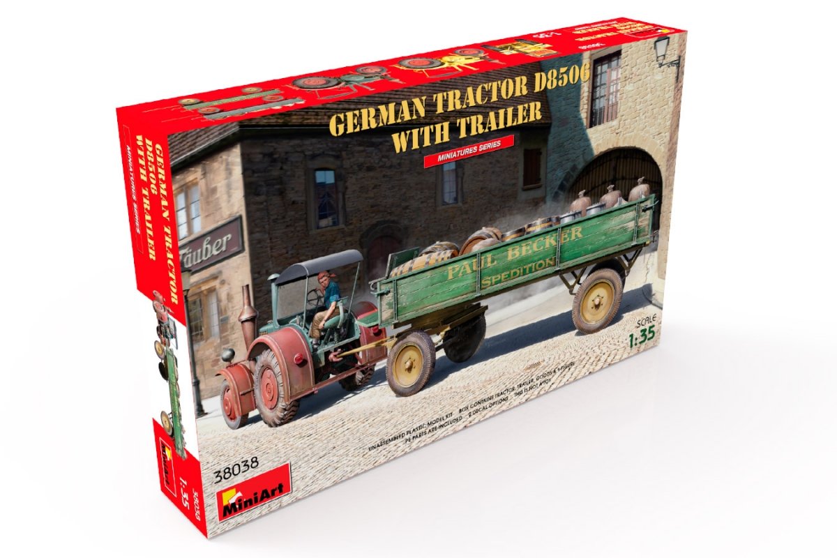 MiniArt 38038 German Tractor D8506 with trailer 1/35 – imagen 2