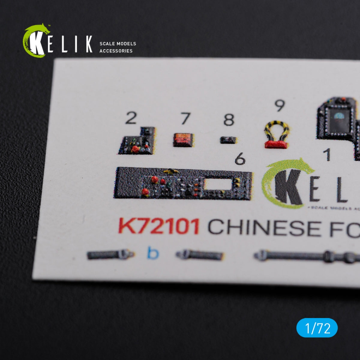 Décalcomanies 3D intérieures KELIK K72101 FC-1 Fierce Dragon chinois pour maquette Trumpeter au 1/72 – image 4