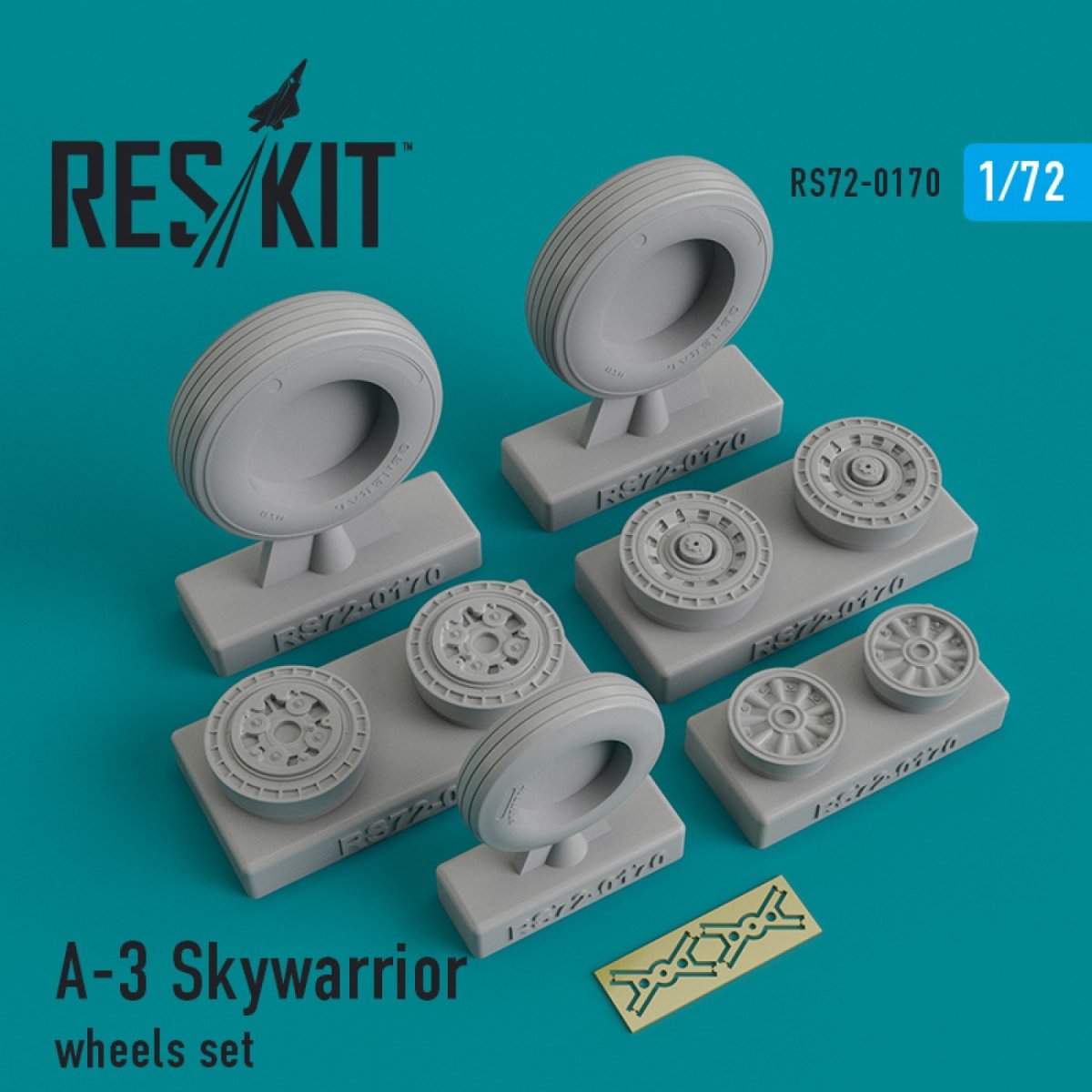 RESKIT RS72-0170 A-3 "SKYWARRIOR" WHEELS SET 1/72