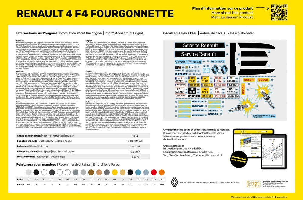 Heller 82700 Renault 4 F4 Fourgonette 1/24 – image 2