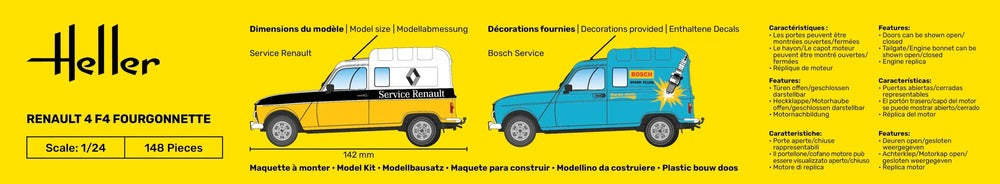 Heller 82700 Renault 4 F4 Fourgonette 1/24 – image 3