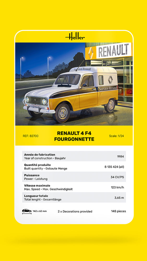 Heller 82700 Renault 4 F4 Fourgonette 1/24 – image 4