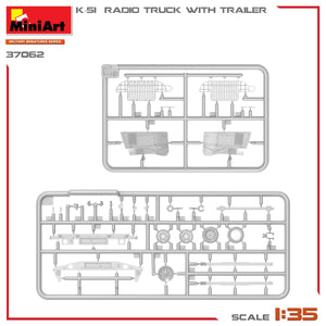 Miniart 37062 K-51 RADIO TRUCK WITH TRAILER 1/35 – imagen 11