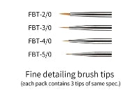 Manche de brosse de précision interchangeable DSPIAE PT-FB Phoenix Plume / Manche de brosse de précision interchangeable Phoenix Plume – image 9