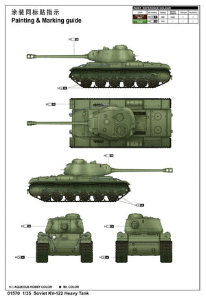 Trumpeter 01570 Soviet KV-122 Heavy Tank 1/35 – Bild 4
