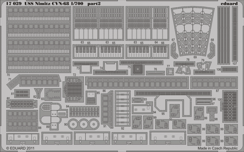 Eduard 17029 USS Nimitz CVN-68 TRUMPETER 1/700 – imagen 2