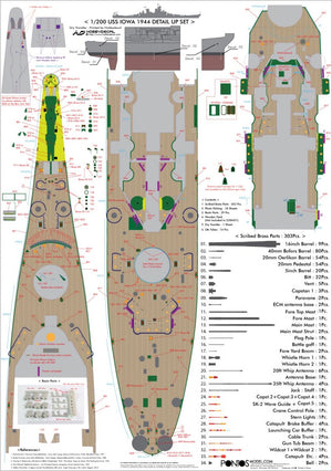Pontos 22004F1 USS BB-61 Iowa 1944 Detail Up Set (Without wooden deck) 1/200 – zdjęcie 24