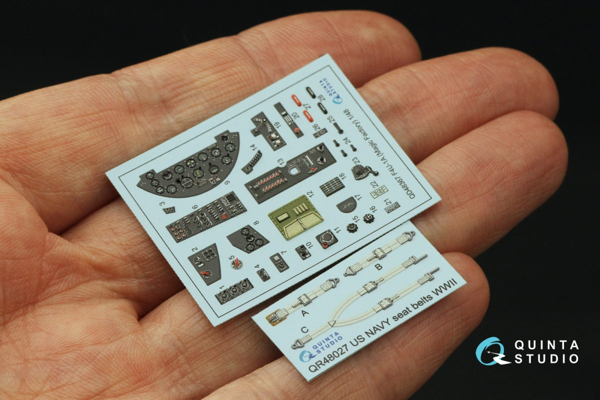 Quinta Studio QD48367 F4U-1A 3D-Printed &amp;amp; coloured Interior on decal paper (Magic Factory) 1/48 – imagen 5