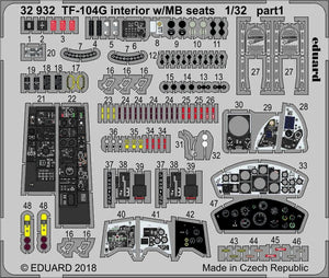 Eduard 32932 TF-104G interior w/ MB seats ITALERI 1/32 – Bild 2