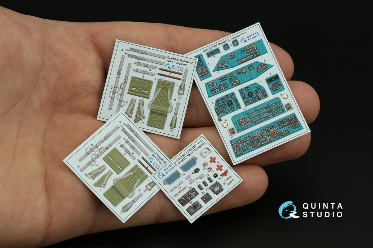 Quinta Studio QD48382 Mi-8MT 3D-Printed &amp;amp; coloured Interior on decal paper (Trumpeter) 1/48 – zdjęcie 4