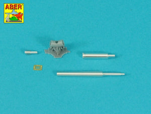 Aber 35L-359 90 mm M-36 Barrel with Y-Shaped Muzzle Brake with Mantlet Cover for M47 Patton / Lufa z hamulcem o kształcie Y do czołgu M47 Patton z pokrowcem na jarzmo (Tamiya) 1/35