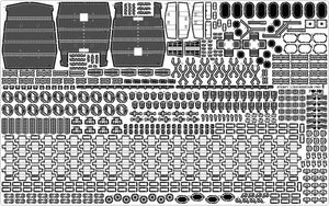 Pontos 37034FB USS BB-63 Missouri 1945 Advanced Detail Up Set for Hobbyboss Kit (Deck Blue 20B stained wooden deck) 1/350 – imagen 29