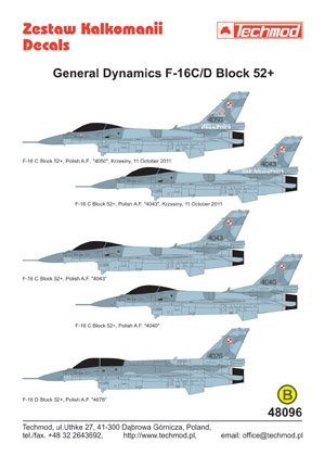 Techmod 48096 - General Dynamics F-16C/D Block 52+ 1/48 – image 2