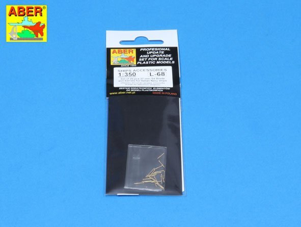 Aber 350L-68 Set of 20 pcs 37 mm/54 Breda gun barrels for Italian Navy ships 1/350 – image 5