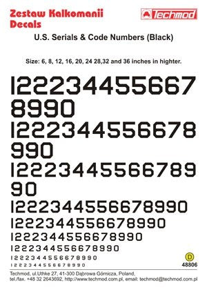 Techmod 48806 - U.S. Serial &amp;amp; Code Numbers 1/48 – imagen 2