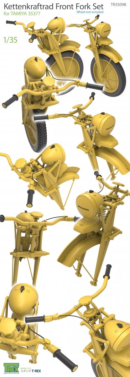 T-Rex Studio TR35098 Kettenkaraftrad Front Fork 1/35 – zdjęcie 7