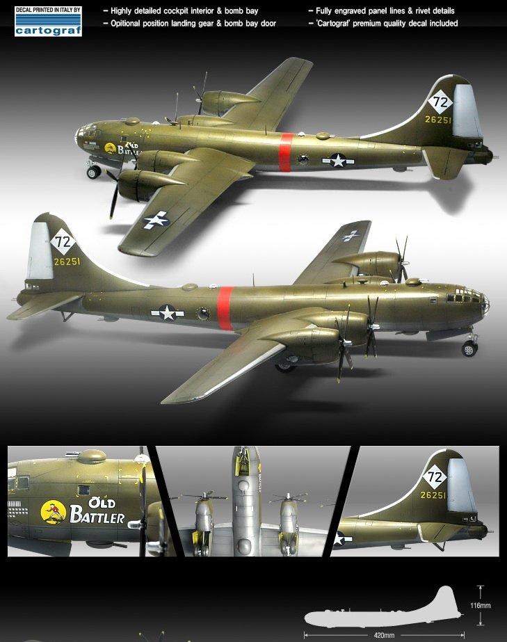 Academy 12517 USAAF B-29 Old battler 1/72 – zdjęcie 2