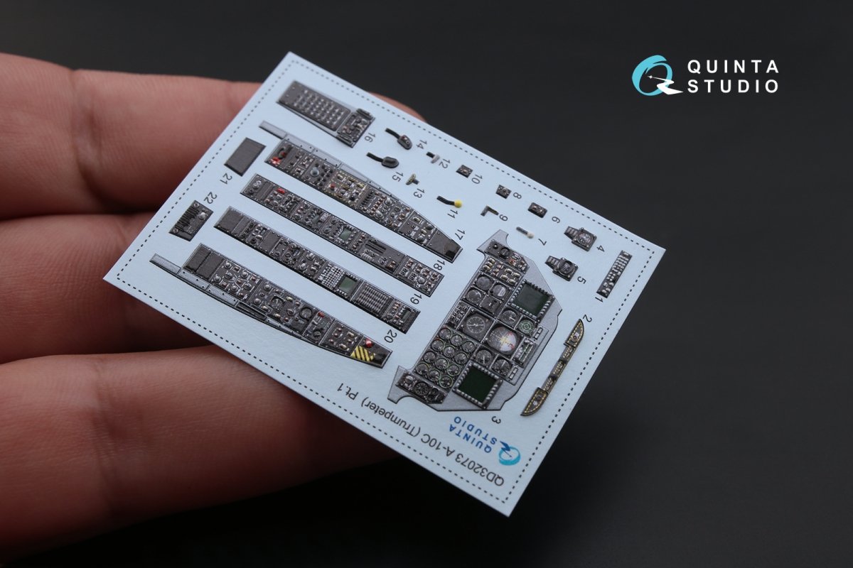 Quinta Studio QD32073 A-10C 3D-Printed &amp;amp; coloured Interior on decal paper (for Trumpeter kit) 1/32 – imagen 6