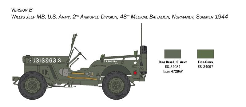 Italeri 3635 Willys Jeep MB 80th Anniversary 1941-2021 1/24 – immagine 5