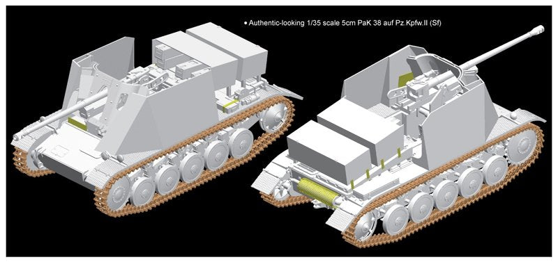 Dragon 6721 5cm PaK 38 auf Pz.Kpfw.II (Sf) 1/35 – immagine 5