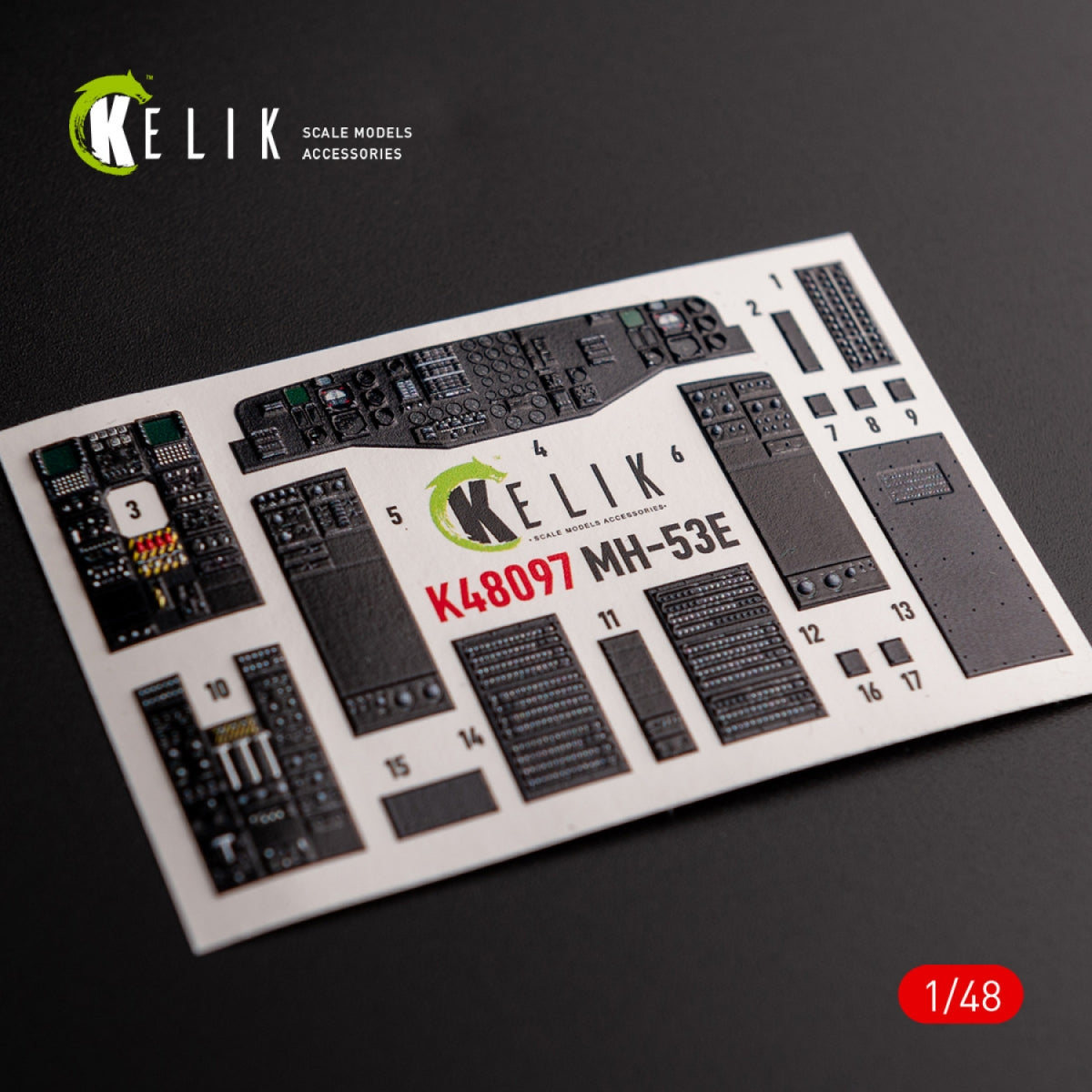 KELIK K48097 MH-53 Sea Dragon - interior 3D decals for Academy kit 1/48 – imagen 4