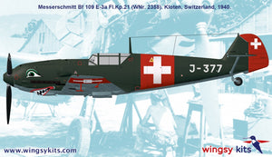 Wingsy Kits D5-12 Swiss Air Force Fighter MESSERSCHMITT Bf 109 E-3a 1/48 – zdjęcie 17