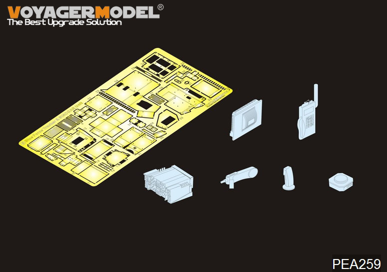 Maquette Voyager PEA259 US ARMY HUMVEE Blue Force Tracker &amp;amp; SincGar Unit (GP) 1/35