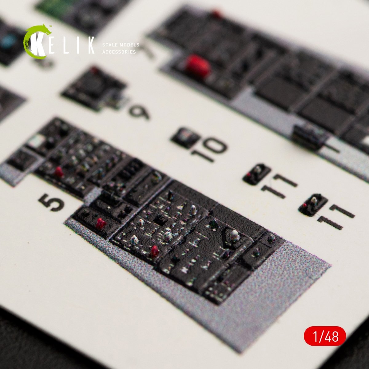 KELIK K48038 F-16I &amp;quot;SUFA&amp;quot; INTERIOR 3D DECALS FOR KINETIC KIT 1/48 – immagine 5