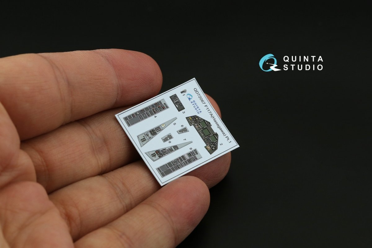 Quinta Studio QD72067 F-117A 3D-Printed &amp;amp; coloured Interior on decal paper (Hasegawa) 1/72 – Bild 4